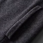 PURE EXTRA-FINE MERINO WOOL RIBBED POLO CARDIGAN