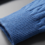 PREMIUM CASHMERE CABLE KNIT ZIPPER HOODIE