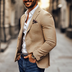 Men's Fashion Notch Lapel Two Buttons Casual Blazer