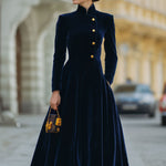 Natalia | A-Line Dress Featuring Elegant Gold Accents