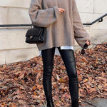 Margovil Crewneck Drop Shoulder Solid Loose Fit Sweater
