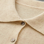 PURE EXTRA-FINE MERINO WOOL POLO CARDIGAN