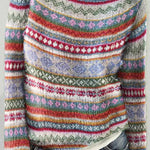 Margovil Crewneck Vibrant Rainbow Chunky Knit Sweater(in 4 Patterns)