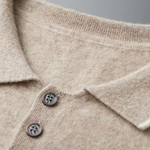 PREMIUM CASHMERE TWO TONE BUTTON POLO