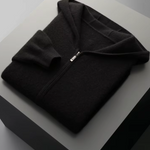 PURE EXTRA-FINE MERINO WOOL ZIPPER HOODIE