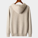 PURE EXTRA-FINE MERINO WOOL BUTTON HOODIE