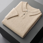 PREMIUM CASHMERE TWO-TONE POLO