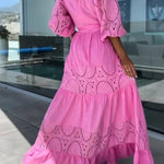 Loose Lace Hollow Long Skirt