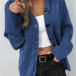 Drawstring knitted cardigan jacket