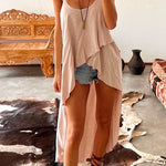 Margovil Solid High Low Hem Irregular Cami Top
