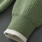 PURE EXTRA-FINE MERINO WOOL TWO TONE CREWNECK
