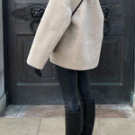 Margovil Button Down Pocketed Faux Fur Fleece Coat