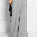 Loose Short Sleeves Solid Color Split-Joint High Neck Maxi Dresses