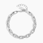 Fully diamond Cuban chain bracelet