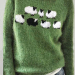 Margovil Round Neck Animal Pattern Pullover Sweater(in 2 Colors)