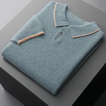 PREMIUM CASHMERE TWO-TONE POLO