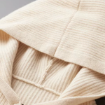 PURE EXTRA-FINE MERINO WOOL HALF ZIPPER HOODIE