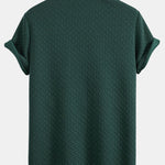 Short Sleeved Jacquard Textured Polo