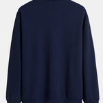 Ribbed Textured Crew Neck Sweatshirt