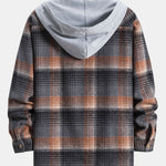 Flannel Plaid Hooded Overshirt