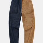 Color Block Teddy Jogger Pants