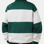 Relax Fit Los Angeles Print Color Block Polo Sweatshirt