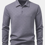 Long Sleeve Stripe Polo Shirt