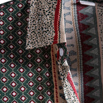 Elephant Geometric Print Shirt & Linen Cotton Blend Cropped Pants