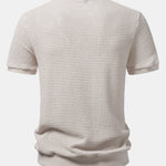 Short Sleeve Waffle Ribbed Hem T-Shirt