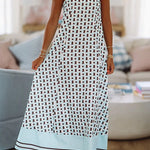 Margovil Strapless Color Block Loose Fit Maxi Dress
