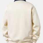 Relax Fit Brasil Print Contrast Polo Sweatshirt