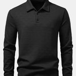 Long Sleeve Stripe Polo Shirt