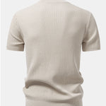 3 Pieces Ribbed Mock Neck Knit T-Shirt
