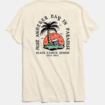 Skeleton On Vacation Graphic T-Shirts & Palm Tree Print Swim Shorts