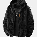 Geometric Jacquard Teddy Hoodie & Geometric Jacquard Pants