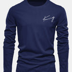 Long Sleeve King Print Cotton T-Shirt