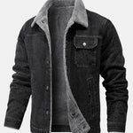 Teddy Lined Washed Denim Jacket