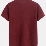 Short Sleeve Waffle Ribbed Hem T-Shirt