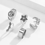 Vintage animal metal ring 5Pcs /set