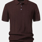 Stripe Jacquard Knit Polo