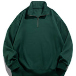 Half Zip Teddy Faux Fur Lined Sweatshirt