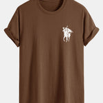 Regular Fit Pumpkin Headless Horseman Print Cotton T-Shirt