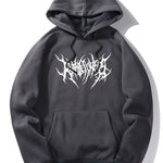 Punk Gothic Letter Print Hoodie