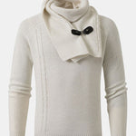 Detachable Scarf Neck Sweater