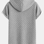 Checkerboard Jacquard  Arc Hem Hooded T-Shirt & Checkerboard Jacquard Shorts