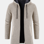 Long Line Textured Hooded Sweater & Chino Cargo Jogger Pants