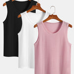 3 Pieces Waffle Knit Tank Top