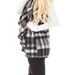 Margovil Pockets Plaid Jacket Vest