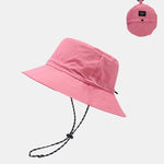 Stowable Quick-drying Bucket Hat With Chin Strap