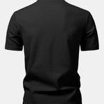 Textured Mock Neck T-Shirt